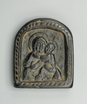 Double-Sided Stone Icon with the Mother of God and Jesus Christ and Saint Nicholas