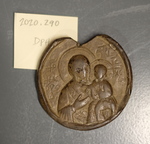 Two-Sided Medallion with Virgin and Child, Crucifixion