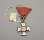 Medal with White Enamel Cross and Slavic Inscription