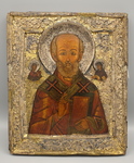 Icon of Saint Nicholas with Metal Revetment