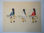 Male figures in the costume of the Hunter in the Buffalo Dance by Julian Martinez