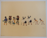 The great winter Hunters' or Deer Dance of the Rio Grande Pueblos, with representations of the Hunter, the Bison, the bearer of the Sun Disc, the Deer, the Prong-Horn Antelope by Awa Tsireh