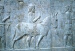 K.047 Indians with Axes and a Donkey, Delegation 18, Eastern Stairway by Denis Baly