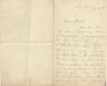 Letter from Buffalo, New York to Leonard Blake in Gambier, Ohio