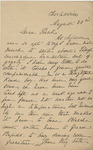 Letter from Buffalo, New York to Leonard Blake in Gambier, Ohio