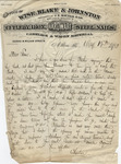 Letter from Buffalo, New York to Leonard Blake in Gambier, Ohio