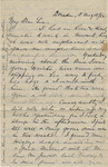 Letter from Buffalo, New York to Leonard Blake in Gambier, Ohio