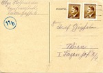 Package Acknowledgement from Theresienstadt Ghetto