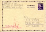 Postcard from Inmate at SS-Sonderlager Bystrice