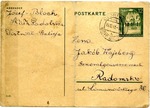 Postcard Sent to Radom Ghetto