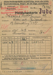 "Meldungskarte" From Austrian Jewish Forced Labor Camp