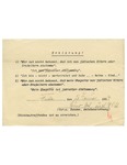 Attestation that Woman Does Not Have Jewish Parents or Grandparents