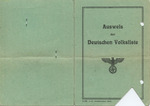"Ausweis der Deutschen Volksliste" (Identification Card of the German People's List) for Hedwig Klopocki