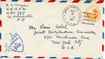 Envelope From the United National Relief and Rehabilitation Administration (UNRRA) to the American Joint Distribution Committee