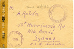 The American Joint Distribution Committee as Courier post-World War II Envelope to Australia