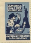 American Federation of Polish Jews Stamp