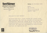 Julius Streicher's <i>Der Stürmer</i> Editor Paul Wurm Correspondence with Anti-Semitic Motto
