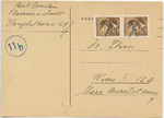Theresienstadt Package Receipt Acknowledgement to Vienna from Paul Ornstein