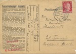 Rare Postcard from Auschwitz Prisoner in Block 11