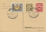Philatelic Postcard with Stamps Issued in 1943 with Special Postmark Inscription 