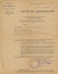 Post-WWII Missing Relative Document Issued by Le Ministere des Anciens Combattants et Victimes de Guerre