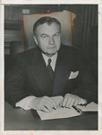 Wire Photo of Robert H. Jackson, U.S. Chief Prosecutor at Nuremberg Tribunal