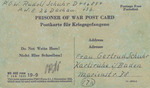 Postcard from German Prisoner of War Imprisoned in Former Concentration Camp, Dachau, to his Wife
