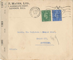 Postcard from Company in London to Messrs. van Perlstein and Roeper Bosch in Amsterdam