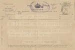 Telegram Sent to Resident of Guernsey, Channel Islands after Liberation from German Occupation