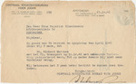 Letter from Central Registration Bureau for Jews in Amsterdam