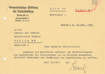 Official Document to Philip Brouhler from Dr. Viktor Brack on the Aktion T-4 Euthanasia Program