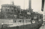 Hans Pinn Studio Press Photograph of the Exodus 1947 Docked in Haifa Harbor, Palestine