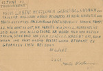 Postcard from Sculptor Ottilie Wollmann in Theresienstadt to Felix Hepner at the Pension Beau Sejour in Vevey, Switzerland