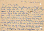 Postcard from Camp de Gurs to Jewish Intern in Bad-Schauenburg