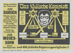 Nazi Propaganda Sheet Attacking Bernard Baruch