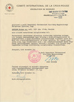 International Committee of the Red Cross Letter Signed by Swiss Delegate, Friedrich Born
