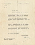 Letter from Belgian Embassy in Washington, D.C. to Jankiel Zwirz