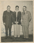 Signed Photograph of (L to R) Abe Waldauer, Georges Zwirz, Clifford Davis