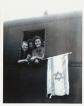 Three Young Jewish DP’s Depart Buchenwald Concentration Camp, Holding a Homemade Zionist Flag on the First Leg of Journey to Palestine