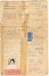 Passport with Lifesaving Visa Issued by Aristides de Sousa Mendes, Consul General for Portugal in Bordeaux, France