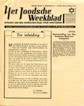 Het Joodsdhe Weekblad [Jewish Weekly]