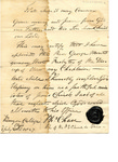 Letter Certifying George Montgomery West as Chaplain by Philander Chase