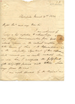 Letter to Philander Chase by Thomas Hill