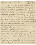 Letter to Philander Chase by E.R. Hutton Mrs.