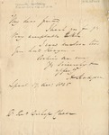 Letter to Philander Chase by Adm Hodgson