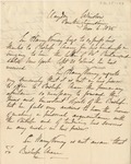 Letter to Philander Chase by Sir Henry Verney