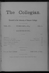 Kenyon Collegian - February 1889