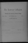 Kenyon Collegian - October 1889