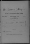 Kenyon Collegian - December 1889
