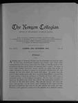 Kenyon Collegian - September 1895
